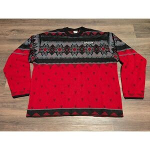 Vintage Spyder AOP Graphic Pullover Sweater Snow Ski Surf Skate Men's Size Med